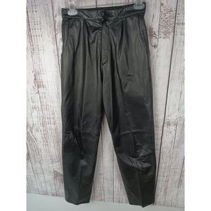 I B Diffusion Vintage High Waisted Genuine Leather Pants Women's Size 6